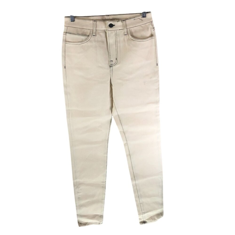 Kill City Womens High-Waisted Beige Denim Skinny Jeans Beige 27